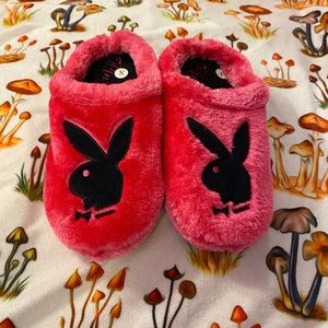 Hot pink playboy slippers